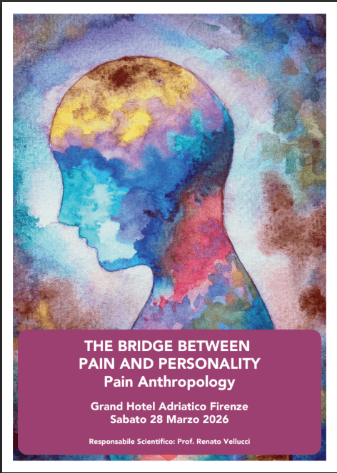 Locandina dell’evento "The Bridge Between Pain and Personality: Pain Anthropology", Firenze, 28 marzo 2026